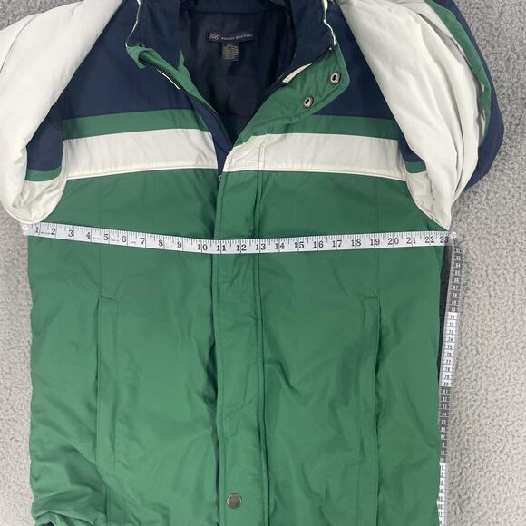 Brooks Brothers 346 Jacket Mens Medium Green Navy Hooded Primaloft Insulated - Picture 2 of 13